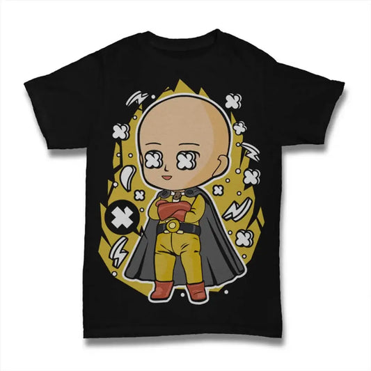 Men's Graphic T-Shirt Bald Man - Japanese Superhero Shirt - Cartoon Eco-Friendly Limited Edition Short Sleeve Tee-Shirt Vintage Birthday Gift Novelty
