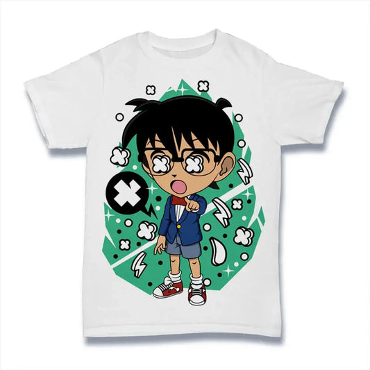 Men's Graphic T-Shirt Famous Japanese N Detective - Anime - Manga Series Eco-Friendly Limited Edition Short Sleeve Tee-Shirt Vintage Birthday Gift Novelty