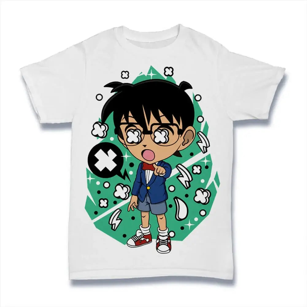 Men's Graphic T-Shirt Famous Japanese N Detective - Anime - Manga Series Limited Edition Short Sleeve Tee-Shirt Vintage Birthday Gift Novelty