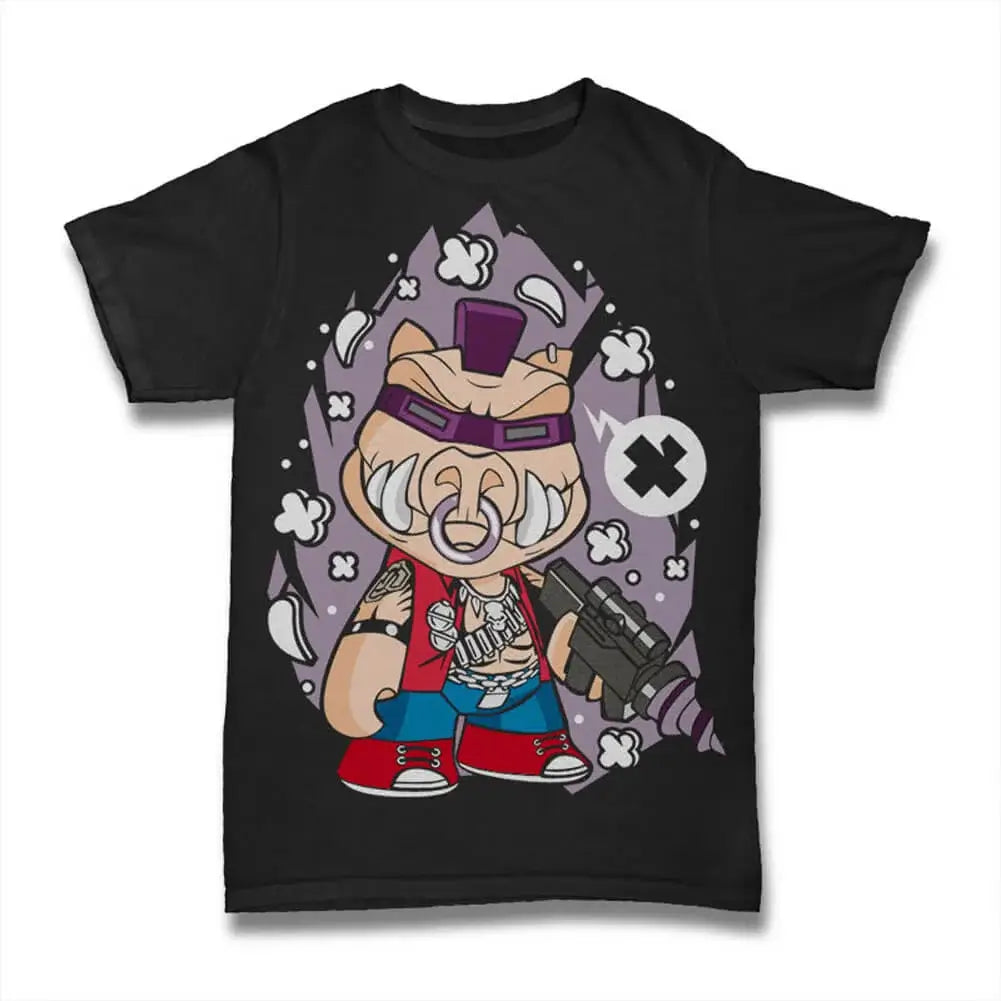 Men's Graphic T-Shirt Japanese Cartoon Cowboy Illustration - Anime Design - Manga Serie - Fictional Character Limited Edition Short Sleeve Tee-Shirt Vintage Birthday Gift Novelty