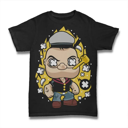 Men's Graphic T-Shirt Muscular Sailor - American Cartoon - Anime Character Limited Edition Short Sleeve Tee-Shirt Vintage Birthday Gift Novelty
