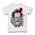 Men's Graphic T-Shirt Scary Clown - American Horror Novel - Movie Shirt - Horror Movie Limited Edition Short Sleeve Tee-Shirt Vintage Birthday Gift Novelty