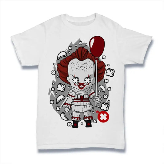 Men's Graphic T-Shirt Scary Clown - American Horror Novel - Movie Shirt - Horror Movie Limited Edition Short Sleeve Tee-Shirt Vintage Birthday Gift Novelty