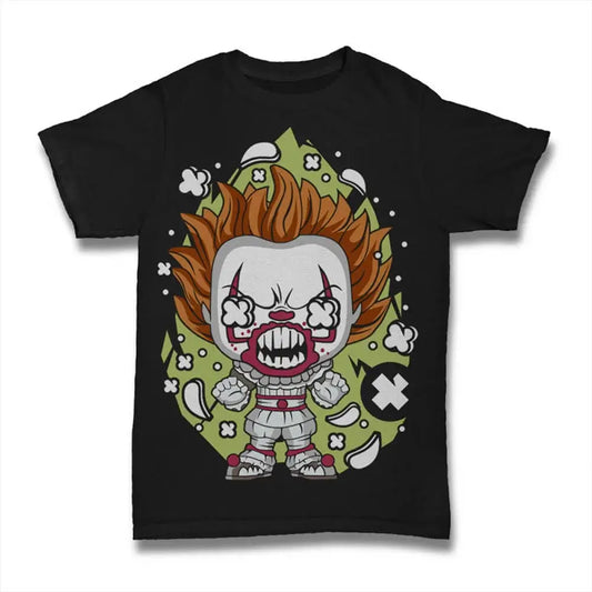 Men's Graphic T-Shirt Scary Dancing Clown - Adult Halloween Movie Shirt - Horror Face - Movie Limited Edition Short Sleeve Tee-Shirt Vintage Birthday Gift Novelty
