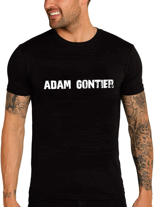 Men's Graphic T-Shirt Adam Gontier Eco-Friendly Limited Edition Short Sleeve Tee-Shirt Vintage Birthday Gift Novelty