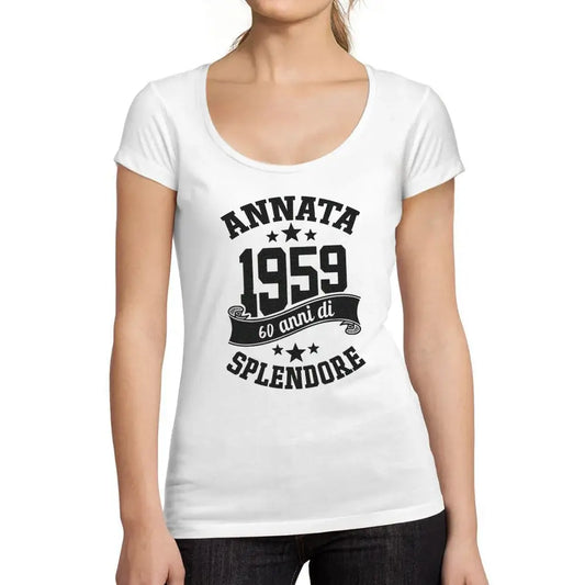 Women's Graphic T-Shirt 1959 vintage – Annata 1959 – 65th Birthday Anniversary 65 Year Old Gift 1959 Vintage Eco-Friendly Ladies Short Sleeve Novelty Tee