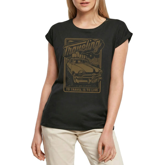 Women's Graphic T-Shirt Traveling Ladies Limited Edition Short Sleeve Tee-Shirt Vintage Birthday Gift Novelty