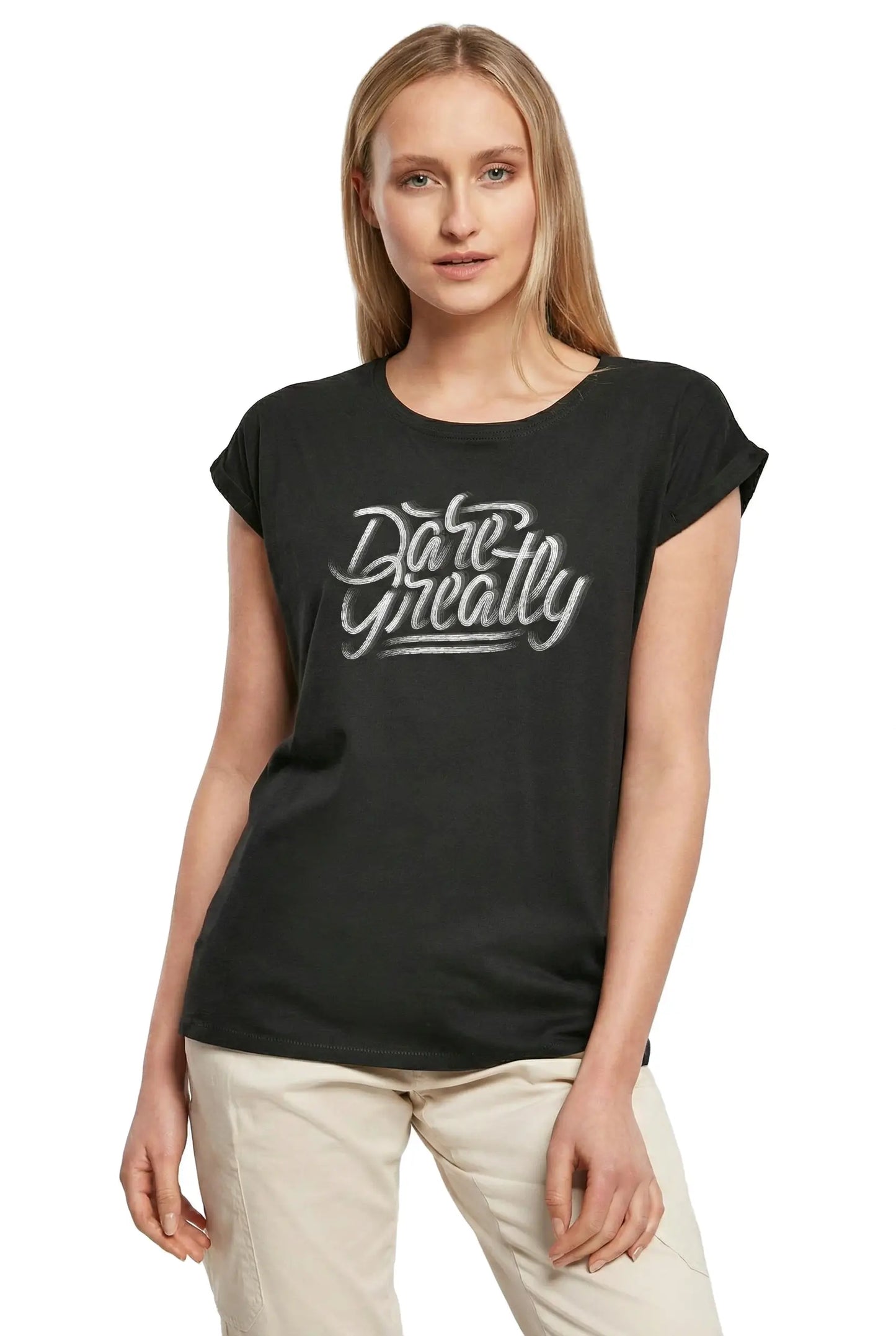 Women's Graphic T-Shirt Women Dare Greatly Ladies Limited Edition Short Sleeve Tee-Shirt Vintage Birthday Gift Novelty