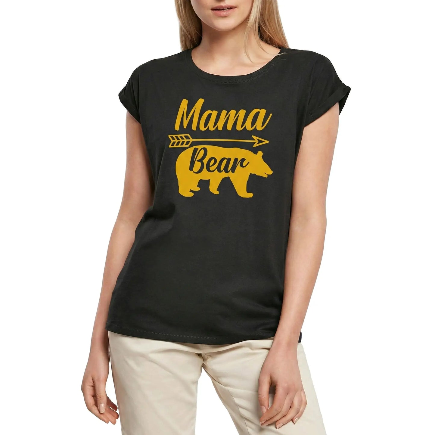 Women's Graphic T-Shirt Mama Bear Ladies Limited Edition Short Sleeve Tee-Shirt Vintage Birthday Gift Novelty