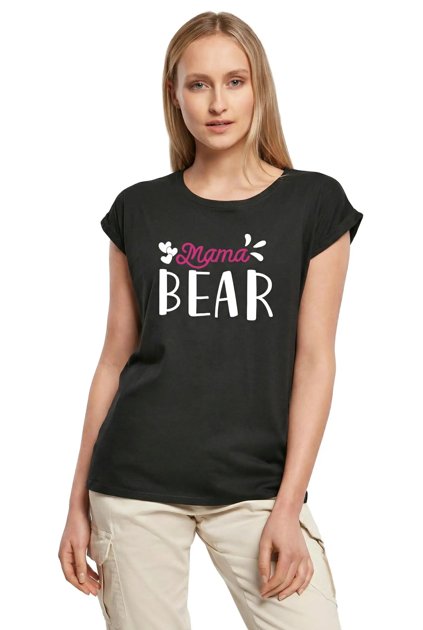 Women's Graphic T-Shirt Mama Bear - Mom Ladies Limited Edition Short Sleeve Tee-Shirt Vintage Birthday Gift Novelty