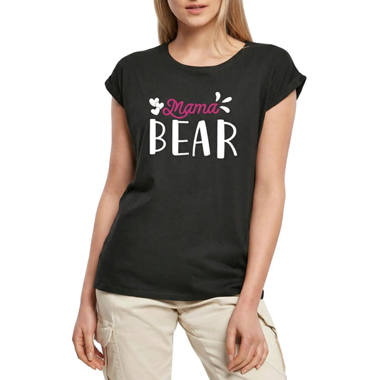 Women's Graphic T-Shirt Mama Bear - Mom Ladies Limited Edition Short Sleeve Tee-Shirt Vintage Birthday Gift Novelty