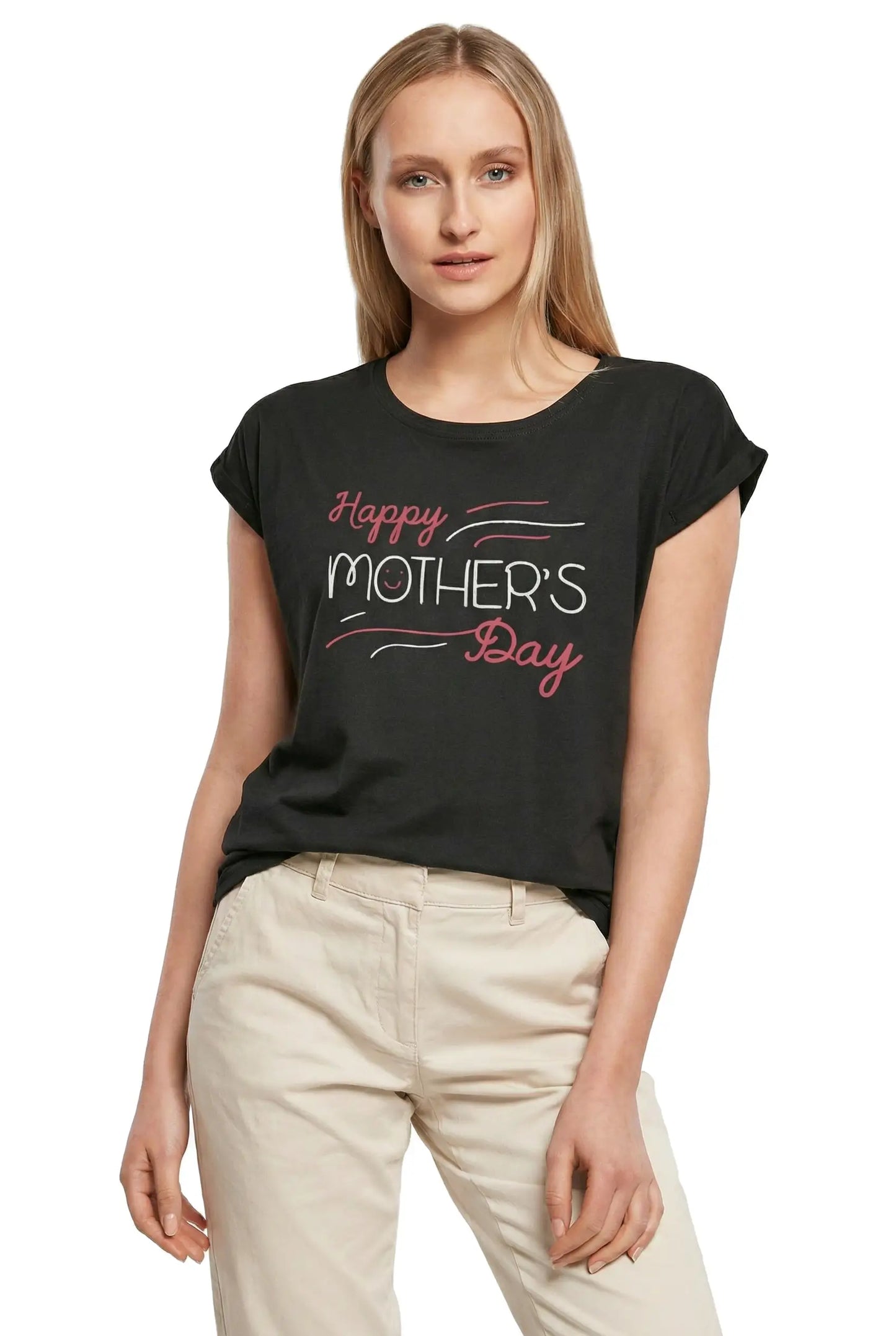 Women's Graphic T-Shirt Happy Mother's Day Ladies Limited Edition Short Sleeve Tee-Shirt Vintage Birthday Gift Novelty