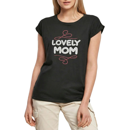 Women's Graphic T-Shirt Lovely Mom Ladies Limited Edition Short Sleeve Tee-Shirt Vintage Birthday Gift Novelty