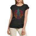 Women's Graphic T-Shirt Boho Namaste Yoga Pose Mandala Art Ladies Limited Edition Short Sleeve Tee-Shirt Vintage Birthday Gift Novelty