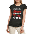 Women's Graphic T-Shirt I Was Put On Earth Just To Pet All The Cats Ladies Limited Edition Short Sleeve Tee-Shirt Vintage Birthday Gift Novelty