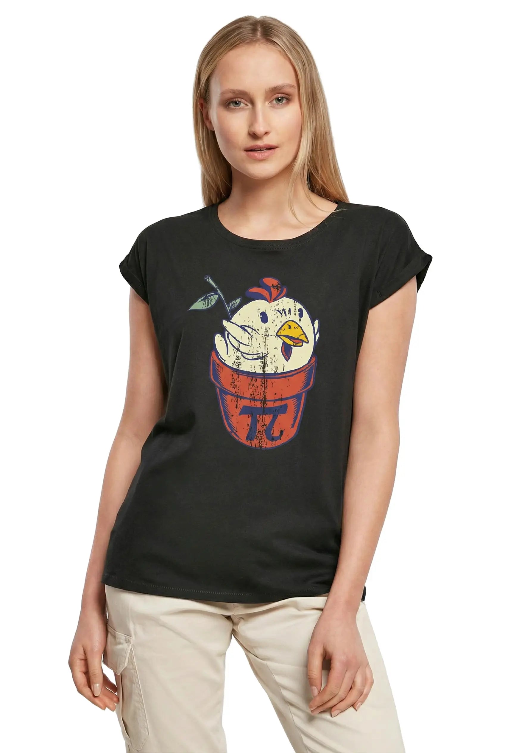 Women's Graphic T-Shirt Chicken Pot Pi Day Men Women Kids Math Ladies Limited Edition Short Sleeve Tee-Shirt Vintage Birthday Gift Novelty
