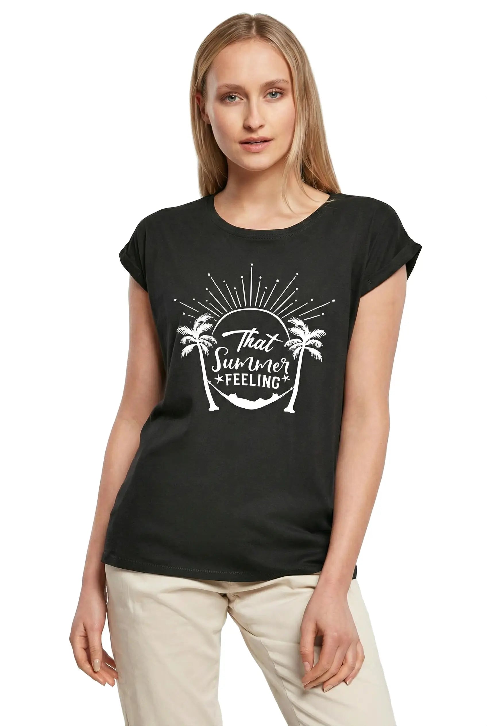 Women's Graphic T-Shirt That Summer Feeling Ladies Limited Edition Short Sleeve Tee-Shirt Vintage Birthday Gift Novelty