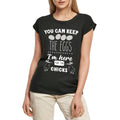 Women's Graphic T-Shirt You Can Keep The Eggs I'm Here For The Chicks Ladies Limited Edition Short Sleeve Tee-Shirt Vintage Birthday Gift Novelty