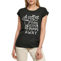 Donna Maglietta Un Caffè Al Giorno Allontana La Scontrosità – A Coffee A Day Keeps The Grumpy Away – T-shirt Stampa Grafica Divertente Vintage Idea Regalo Originale Alla Moda