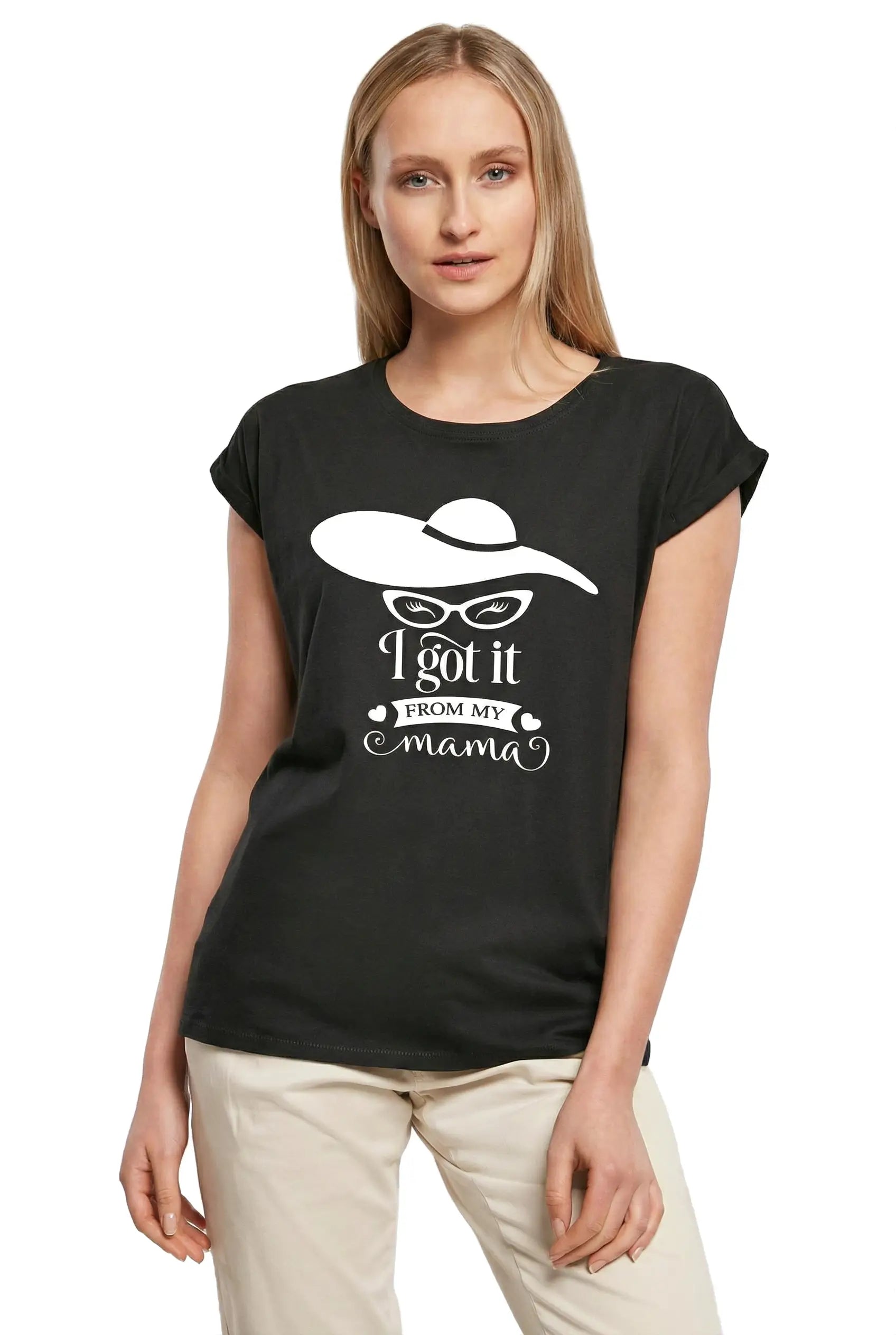 Women's Graphic T-Shirt I Got It From My Mama Ladies Limited Edition Short Sleeve Tee-Shirt Vintage Birthday Gift Novelty