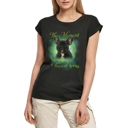 Women's Graphic T-Shirt French Bulldog The Moment I Saw You I Loved You Ladies Limited Edition Short Sleeve Tee-Shirt Vintage Birthday Gift Novelty