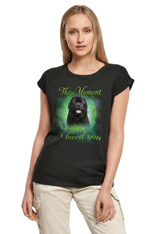 Women's Graphic T-Shirt Newfoundland The Moment I Saw You I Loved You Ladies Limited Edition Short Sleeve Tee-Shirt Vintage Birthday Gift Novelty