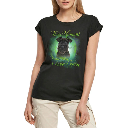 Women's Graphic T-Shirt Schnauzer The Moment I Saw You I Loved You Ladies Limited Edition Short Sleeve Tee-Shirt Vintage Birthday Gift Novelty