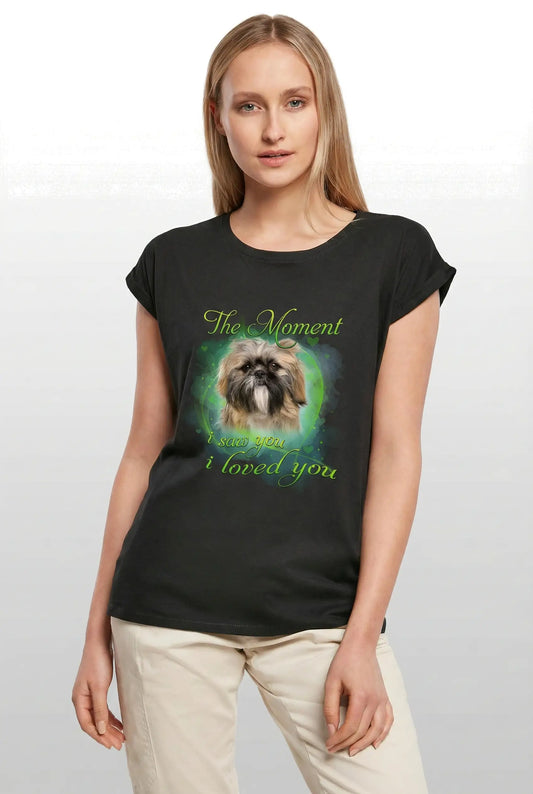 Women's Graphic T-Shirt Shih Tzu The Moment I Saw You I Loved You Ladies Limited Edition Short Sleeve Tee-Shirt Vintage Birthday Gift Novelty