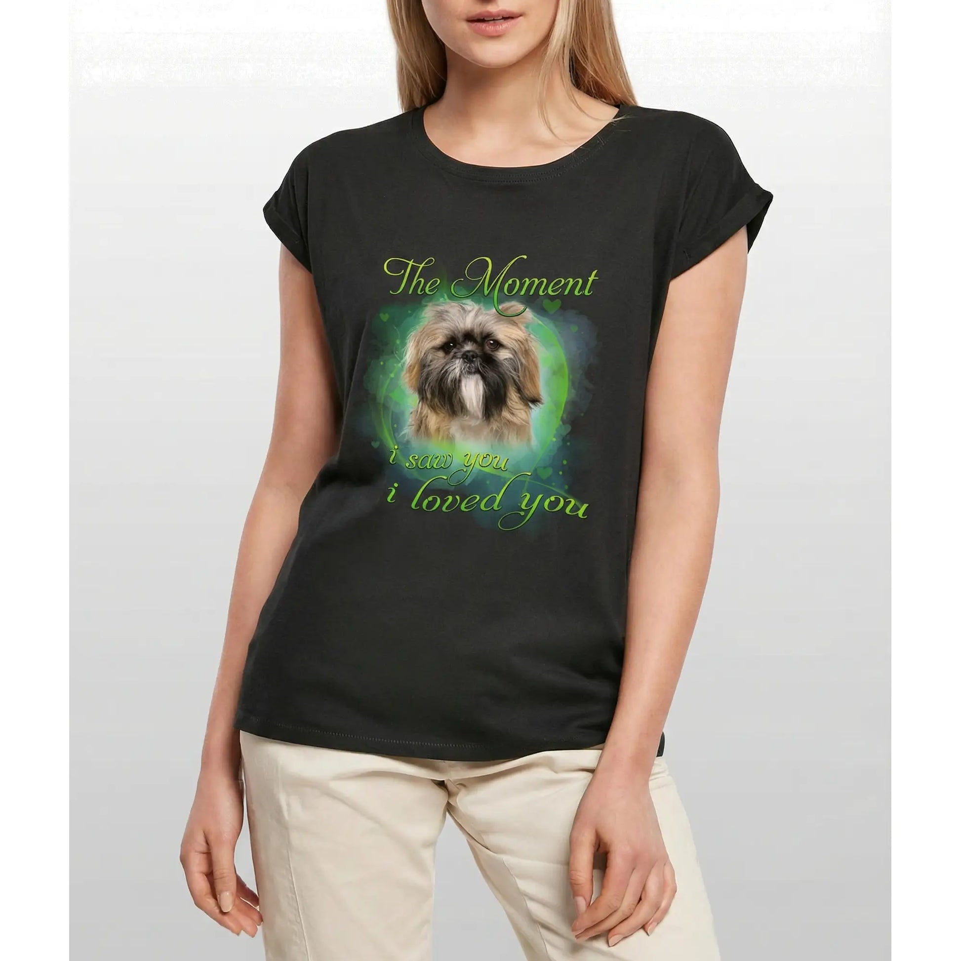 Women's Graphic T-Shirt Shih Tzu The Moment I Saw You I Loved You Ladies Limited Edition Short Sleeve Tee-Shirt Vintage Birthday Gift Novelty