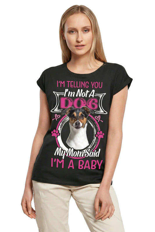 Women's Graphic T-Shirt I'm Telling You I'm Not A Pembroke Welsh Corgi - My Mom Said I'm A Baby Ladies Limited Edition Short Sleeve Tee-Shirt Vintage Birthday Gift Novelty