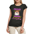 Women's Graphic T-Shirt Proud Day - Pomeranian Dog Mom - My Baby Is My Everything Ladies Limited Edition Short Sleeve Tee-Shirt Vintage Birthday Gift Novelty