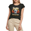 Women's Graphic T-Shirt Dalmatian, Rockin' Life, The Dog Mom And Aunt Ladies Limited Edition Short Sleeve Tee-Shirt Vintage Birthday Gift Novelty