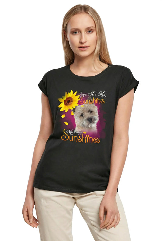 Women's Graphic T-Shirt My Only Sunshine - Cairn Terrier Ladies Limited Edition Short Sleeve Tee-Shirt Vintage Birthday Gift Novelty