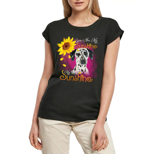 Women's Graphic T-Shirt My Only Sunshine - Dalmatian Ladies Limited Edition Short Sleeve Tee-Shirt Vintage Birthday Gift Novelty