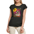 Women's Graphic T-Shirt My Only Sunshine - English Bulldog Ladies Limited Edition Short Sleeve Tee-Shirt Vintage Birthday Gift Novelty