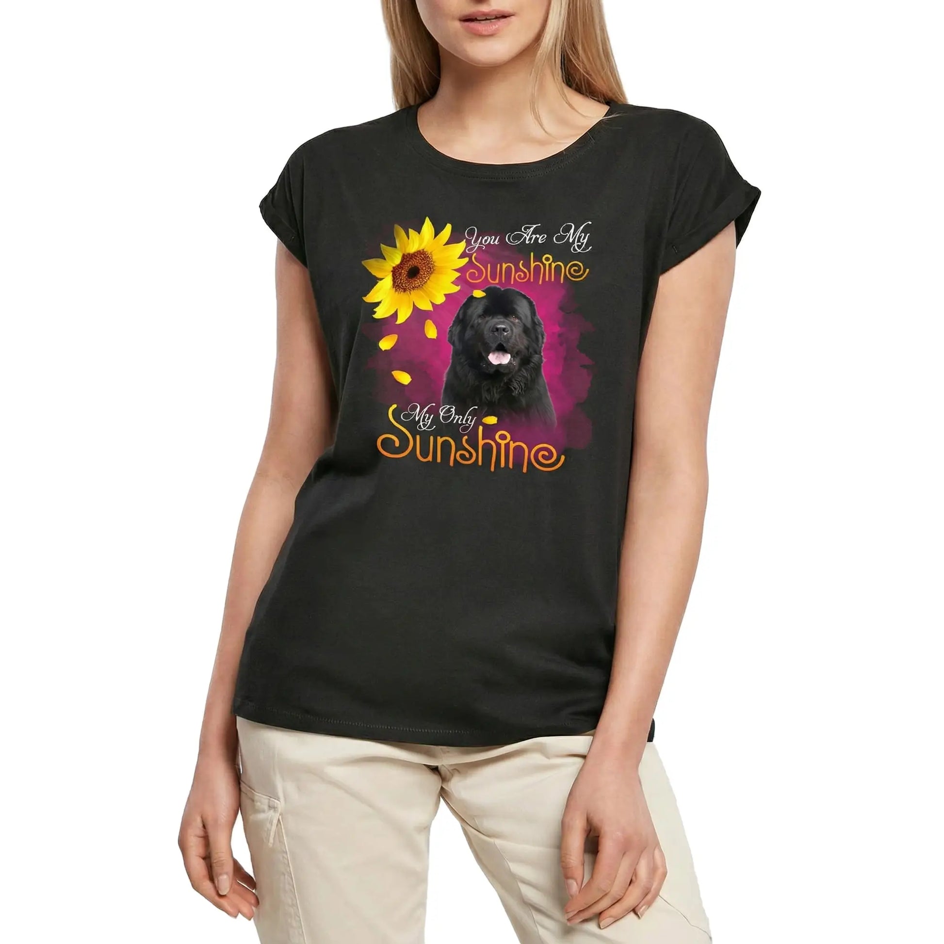 Women's Graphic T-Shirt My Only Sunshine - Newfoundland Ladies Limited Edition Short Sleeve Tee-Shirt Vintage Birthday Gift Novelty