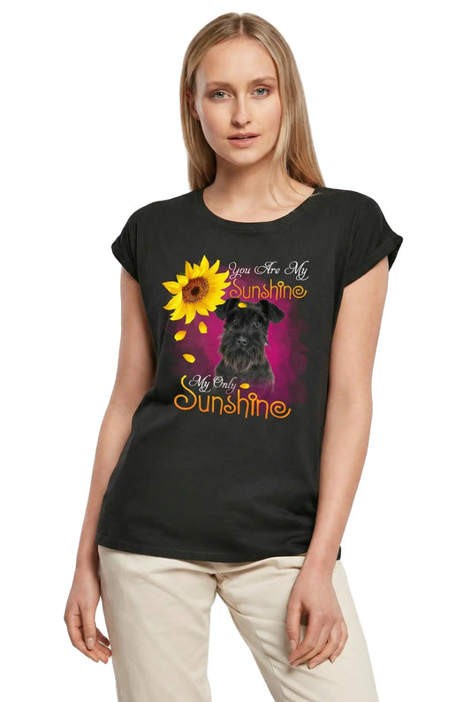 Women's Graphic T-Shirt My Only Sunshine - Schnauzer Ladies Limited Edition Short Sleeve Tee-Shirt Vintage Birthday Gift Novelty