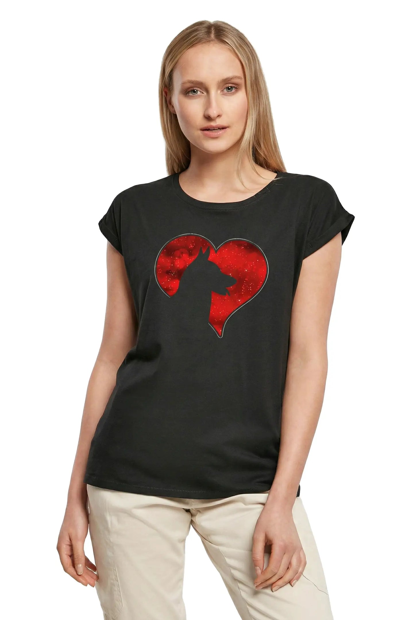 Women's Graphic T-Shirt Love Siberian Huskys Ladies Limited Edition Short Sleeve Tee-Shirt Vintage Birthday Gift Novelty