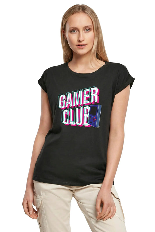 Women's Graphic T-Shirt Gamer Club Ladies Limited Edition Short Sleeve Tee-Shirt Vintage Birthday Gift Novelty