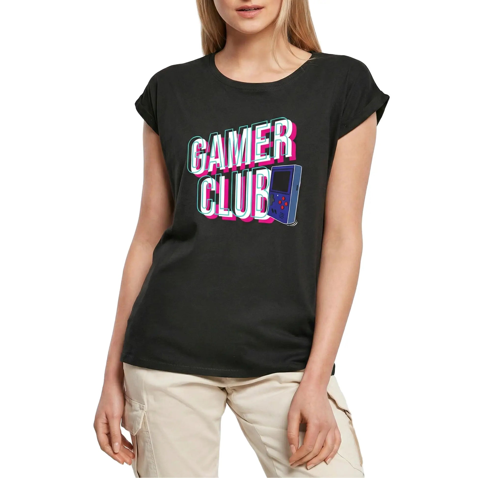 Women's Graphic T-Shirt Gamer Club Ladies Limited Edition Short Sleeve Tee-Shirt Vintage Birthday Gift Novelty