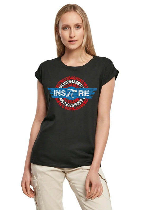 Women's Graphic T-Shirt Inspire Math Superhero Pi Day Mathematics Teacher Nerd Geek Raglan Baseball Ladies Limited Edition Short Sleeve Tee-Shirt Vintage Birthday Gift Novelty