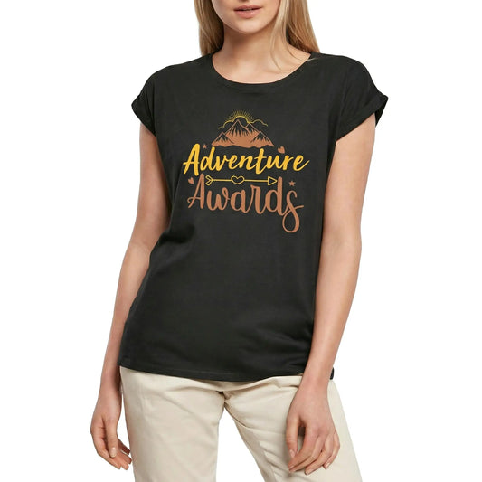 Women's Graphic T-Shirt Adventure Awards - Mountains Ladies Limited Edition Short Sleeve Tee-Shirt Vintage Birthday Gift Novelty