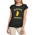 Women's Graphic T-Shirt Namaste Bananas Yoga Pose - Spiritual Meditation Ladies Limited Edition Short Sleeve Tee-Shirt Vintage Birthday Gift Novelty