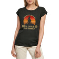 Women's Graphic T-Shirt I'm Mostly Peace Love And Light - Retro Funny Yoga Ladies Limited Edition Short Sleeve Tee-Shirt Vintage Birthday Gift Novelty