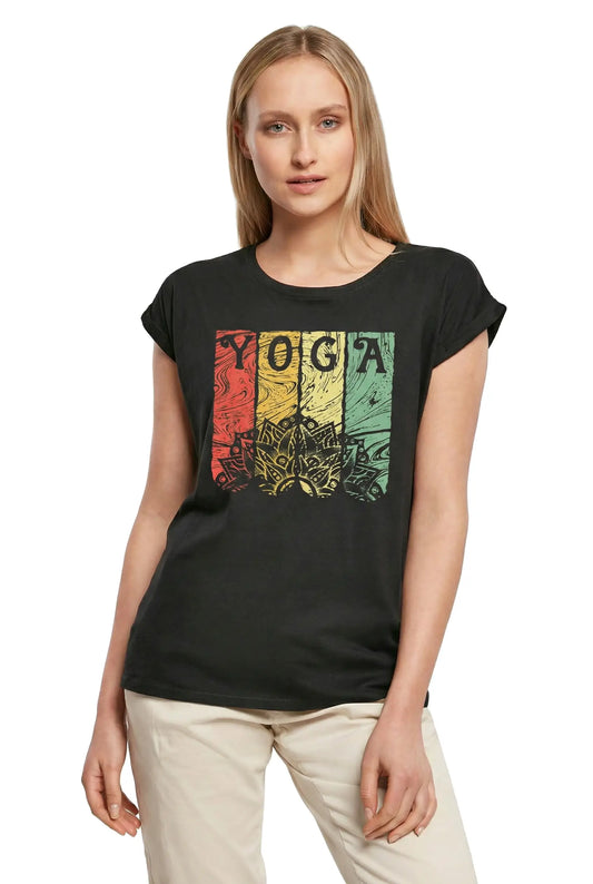 Women's Graphic T-Shirt Retro Mandala Yoga - Spiritual Meditation Ladies Limited Edition Short Sleeve Tee-Shirt Vintage Birthday Gift Novelty