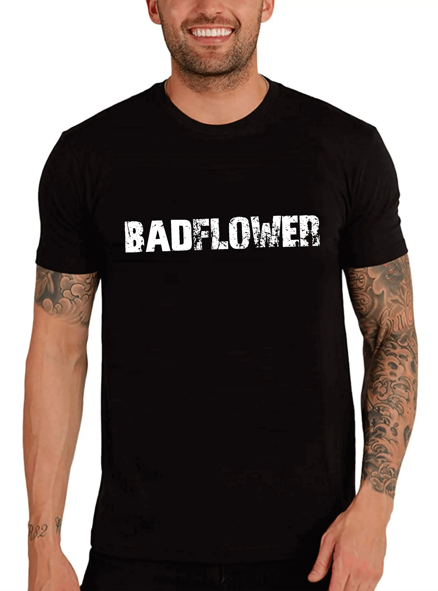 Men's Graphic T-Shirt Badflower Eco-Friendly Limited Edition Short Sleeve Tee-Shirt Vintage Birthday Gift Novelty