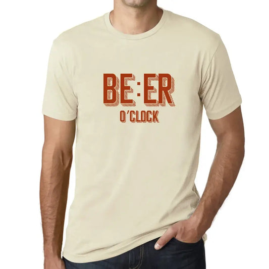 Men's Graphic T-Shirt Beer O'clock Eco-Friendly Limited Edition Short Sleeve Tee-Shirt Vintage Birthday Gift Novelty