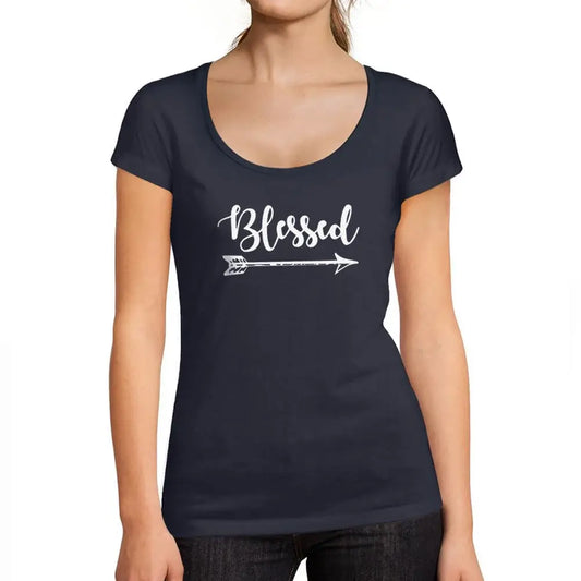 Women's Graphic T-Shirt Blessed Thankful Thanksgiving Limited Edition Short Sleeve Tee-Shirt Vintage Birthday Gift Ladies Novelty