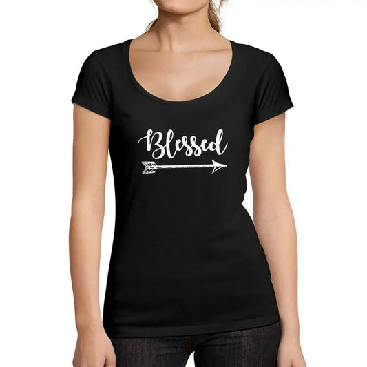 Women's Graphic T-Shirt Blessed Thankful Thanksgiving Limited Edition Short Sleeve Tee-Shirt Vintage Birthday Gift Ladies Novelty
