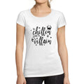 Women's Graphic T-Shirt Organic Chillin Like A Villain Shirt Maleficent Ladies Limited Edition Short Sleeve Tee-Shirt Vintage Birthday Gift Novelty